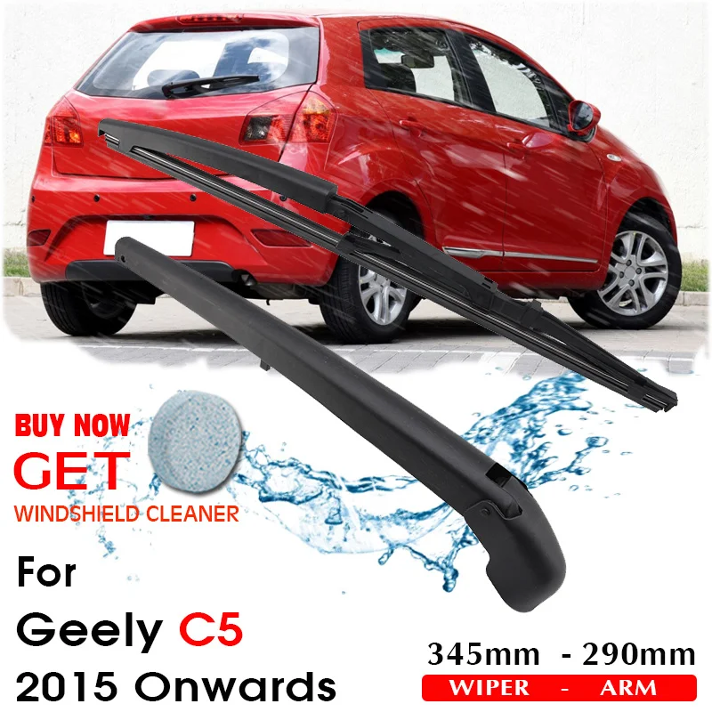 

Car Wiper Blade Rear Back Window Windscreen Windshield Wipers For Geely C5 Hatchback 345 mm 2015 Onwards Auto Accessories