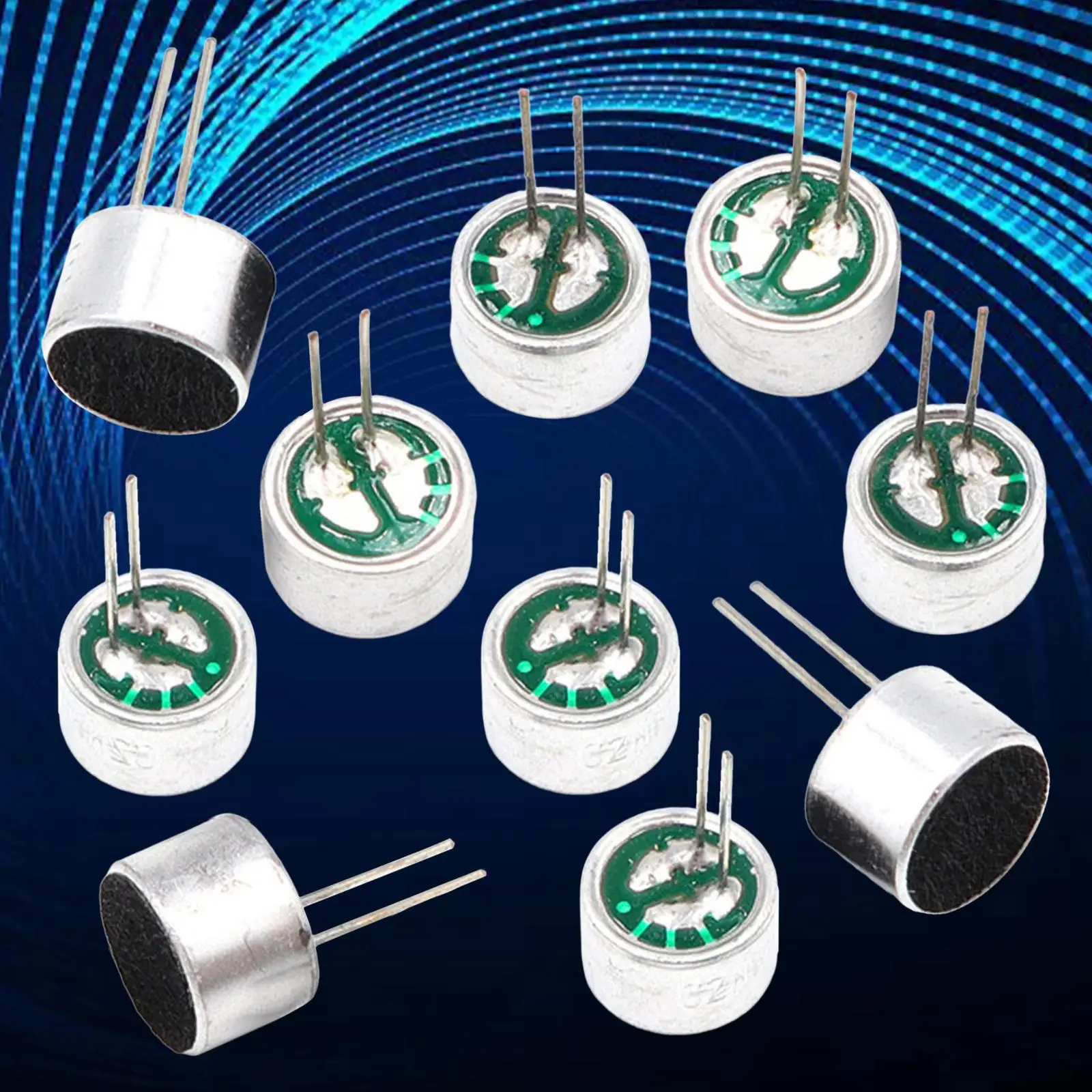 10xAluminumElectretCondenserMicrophoneMiniElectretMicrophoneCondenserElectret