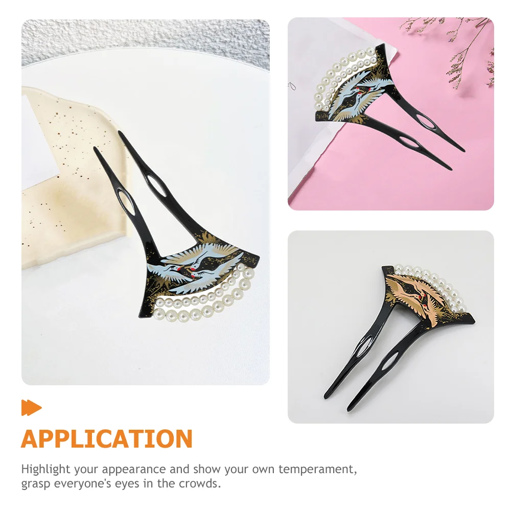 Hair Accessories for Girls U-shaped Hairpin Sticks Long Japanese-style Chopsticks Bride Tiara 5