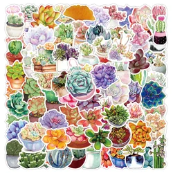 10/30/50PCS New Succulent Plant Cartoon Graffiti iPad Computer Luggage Guitar Mobile Phone Wall Sticker Toy Decoration Wholesale