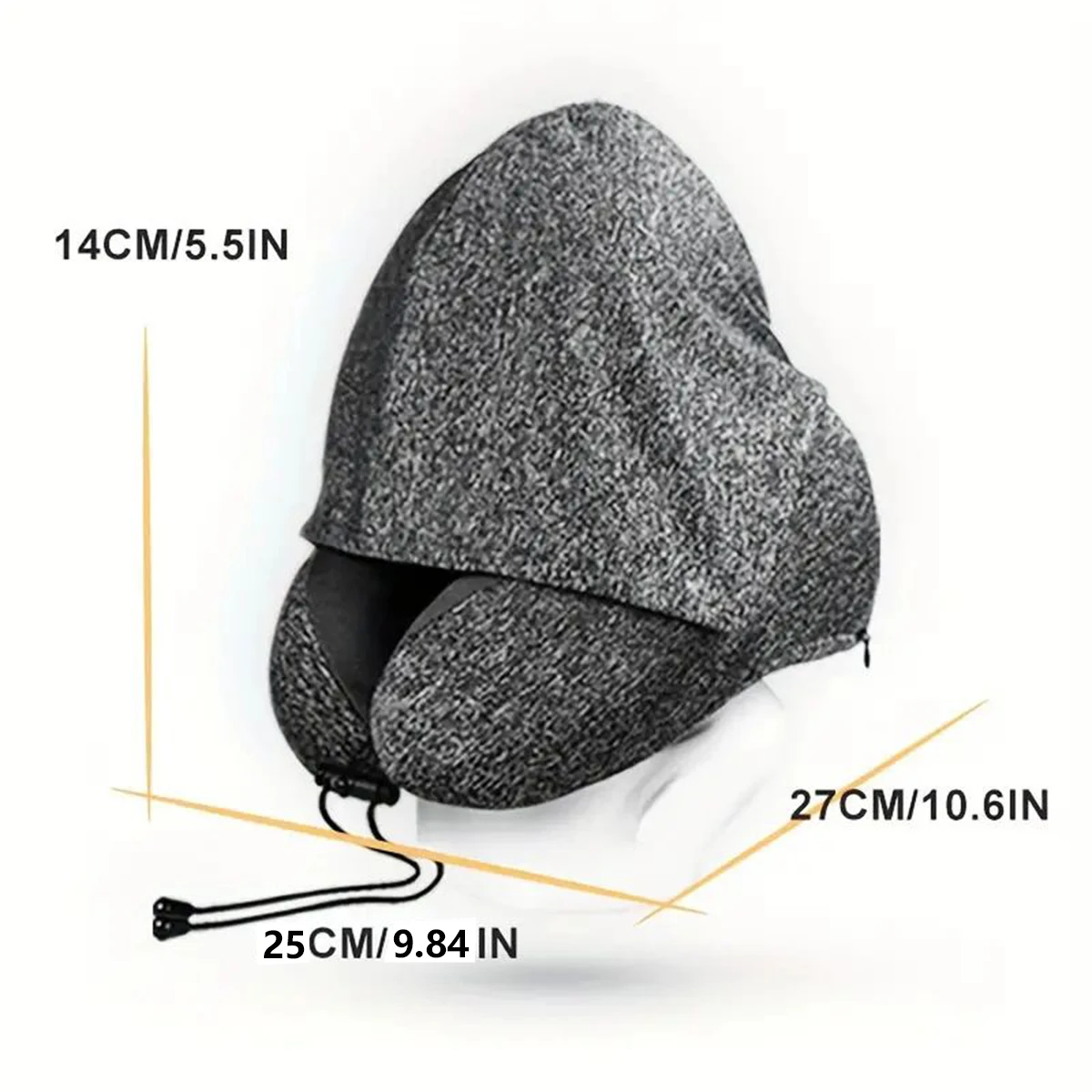 Hooded Memory Foam Travel Neck Pillow 6