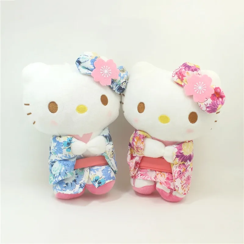 

Hello кимоно Kitty Стайлинг Милая мультяшная Плюшевая Кукла Kawaii Kt Cat Мягкая заполняющая игрушка украшение для дома детский подарок на день рождения