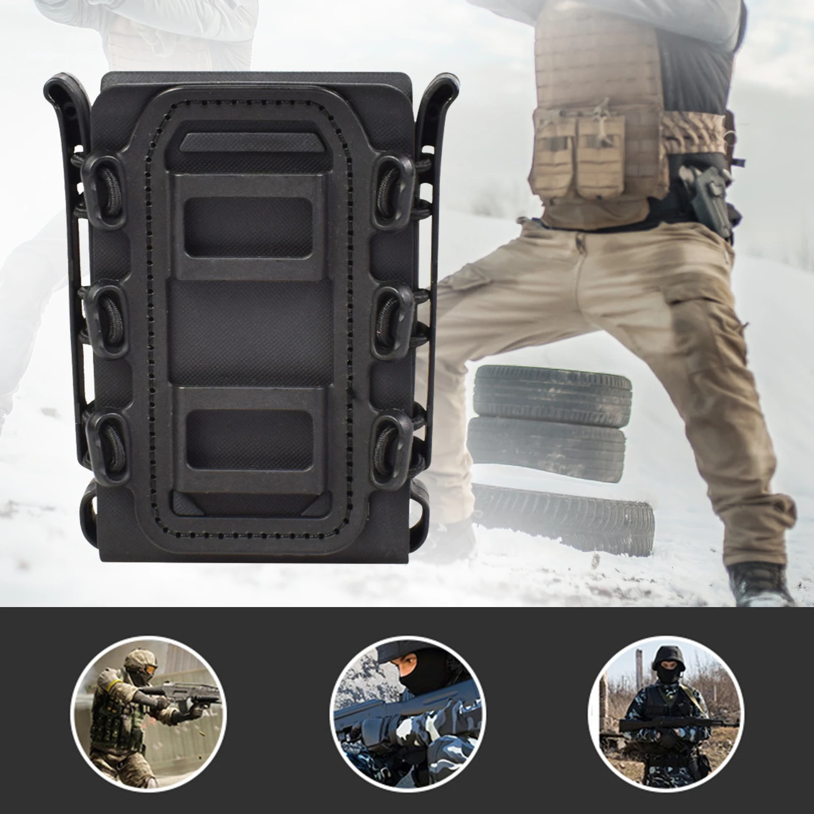 

MollePouch для 5,56 7,62 9 мм быстрая Магнитная кобура фотодержатель охотничье снаряжение Аксессуары для страйкбола для системы Molle