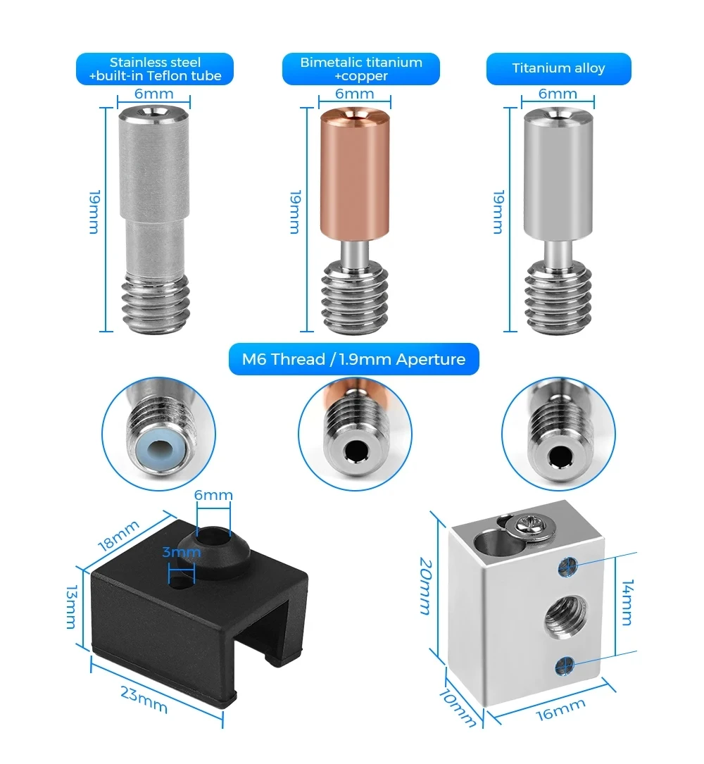 Creality offizielles Ender-3 S1 /CR-10 Smart Pro/Sermoon V1 / pro Sprite Extruder Upgrade Heizblock Kit Hochtemperatur 300 ℃ – Detail 4