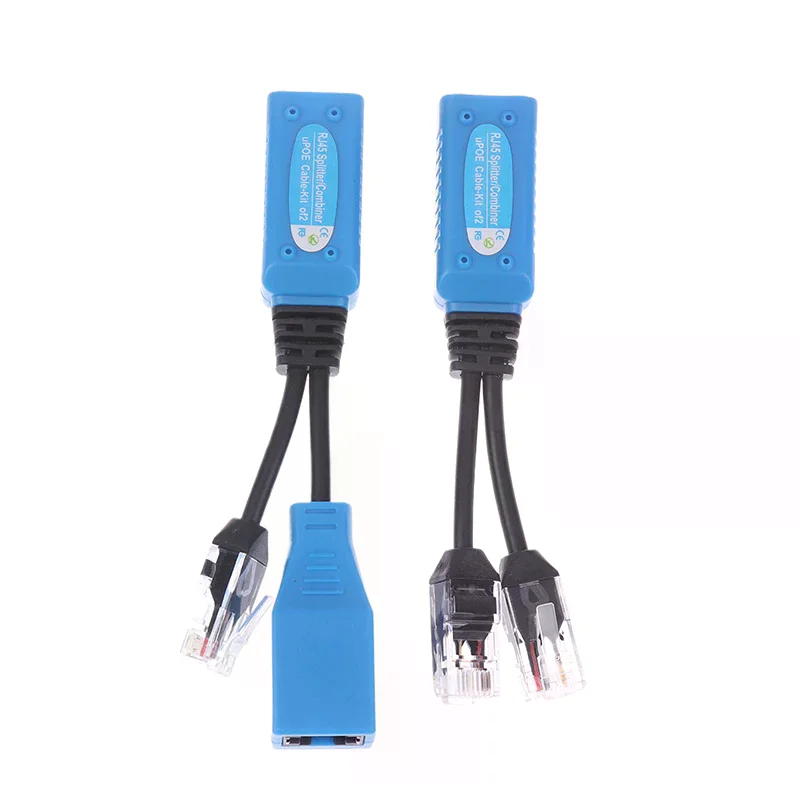 1Set Kit cavo POE RJ45 Splitter Combiner CCTV Cavo adattatore POE Cavo di alimentazione passivo per telecamera IP