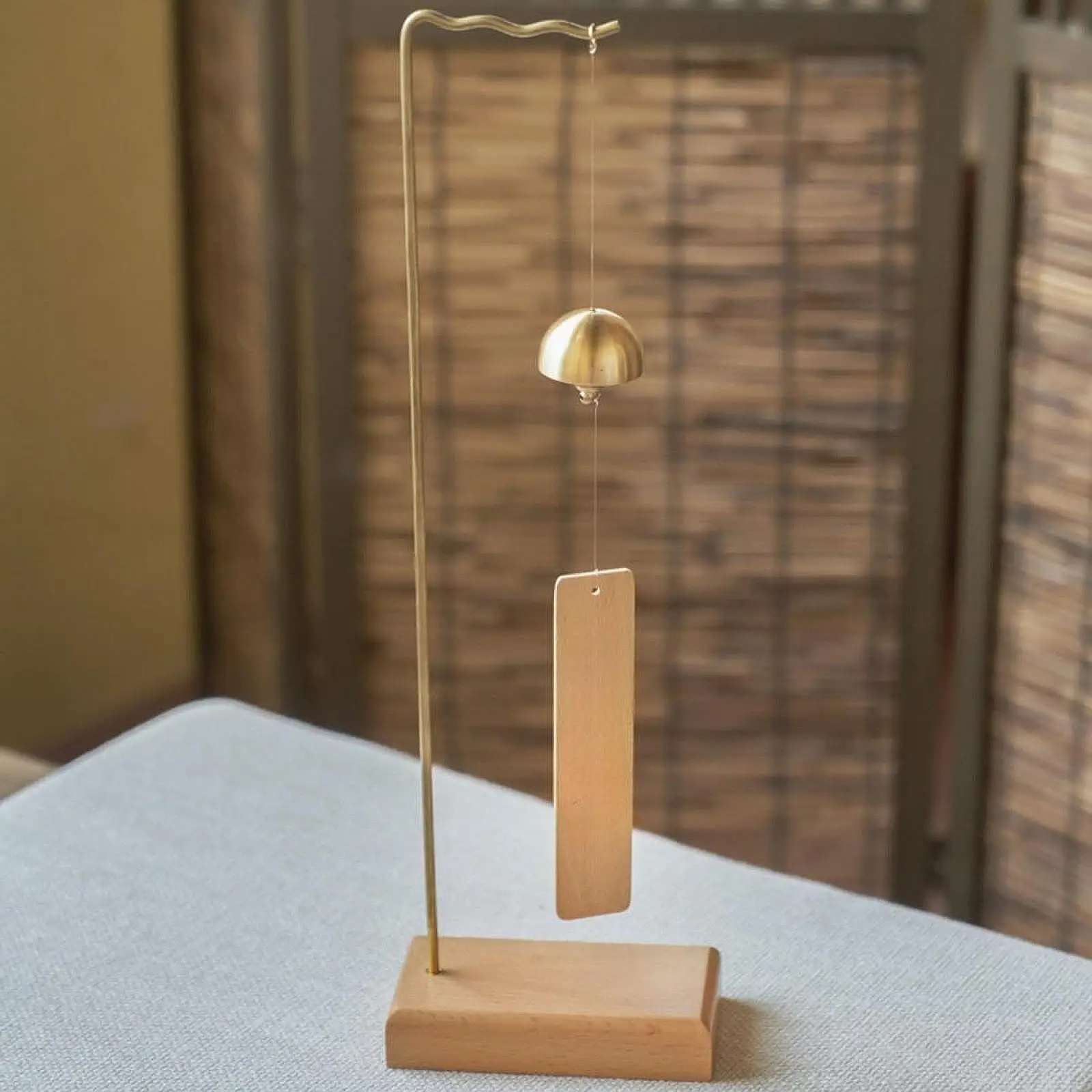 Pen Holder Multifunctional Jewelry Holder Wind Chime Solid Wood Brush Decorative Wind Chime Home