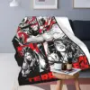 Retro Terrifier 2 Halloween Clown Art Blanket Fleece Print Portable Soft Throw Blanket for Sofa Office Bedspreads 2