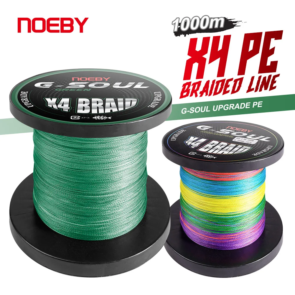 

Noeby 1000m PE Multifilament X4 Braided Line 7-35lb Fishing Line Braided Fishing Wire Strand Snood Pesca Fishing Tackle