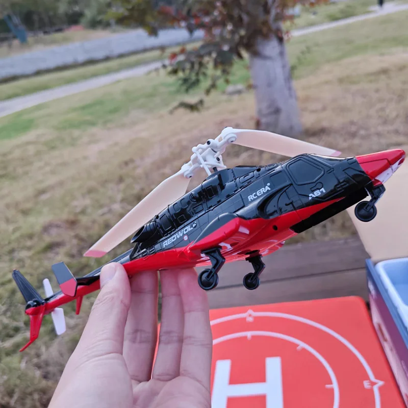 Hélicoptère RC 2.4G 8-10min Vol Rouge/Noir Opt/Std