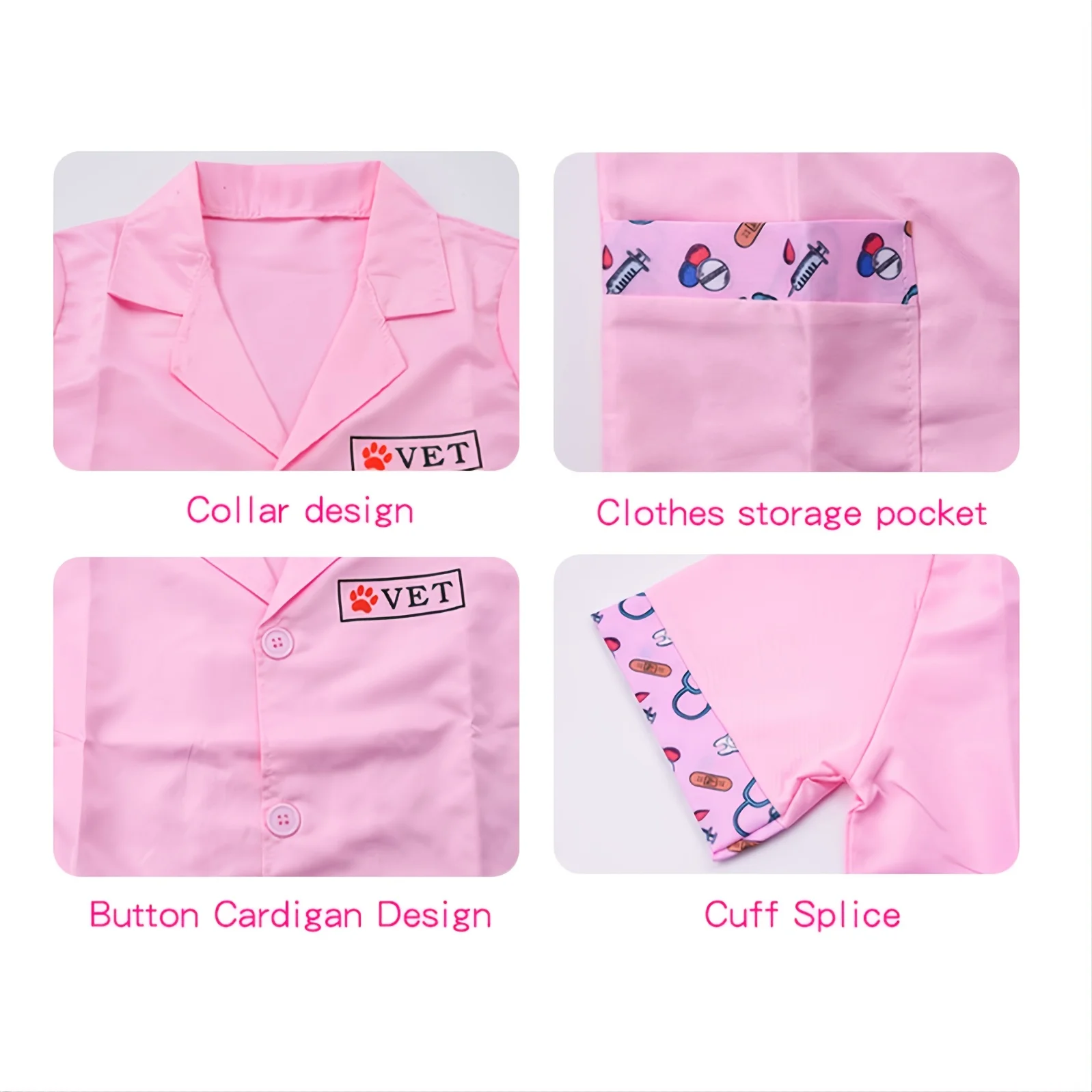 Halloween Costume Doctor Veterinarian Role Play Costume Set Kids Pet Vet Doctor Pretend Play Dress Up