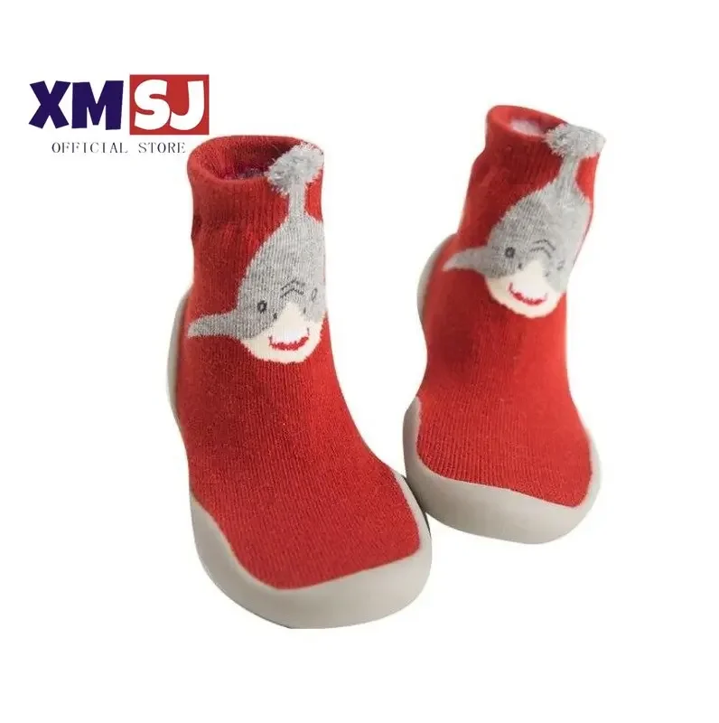 

2023 Spring Baby Toddler Shoes Baby Shoes Non-slip Fox Tiger Thickening Shoes Sock Floor Shoes Foot Socks Animal Style