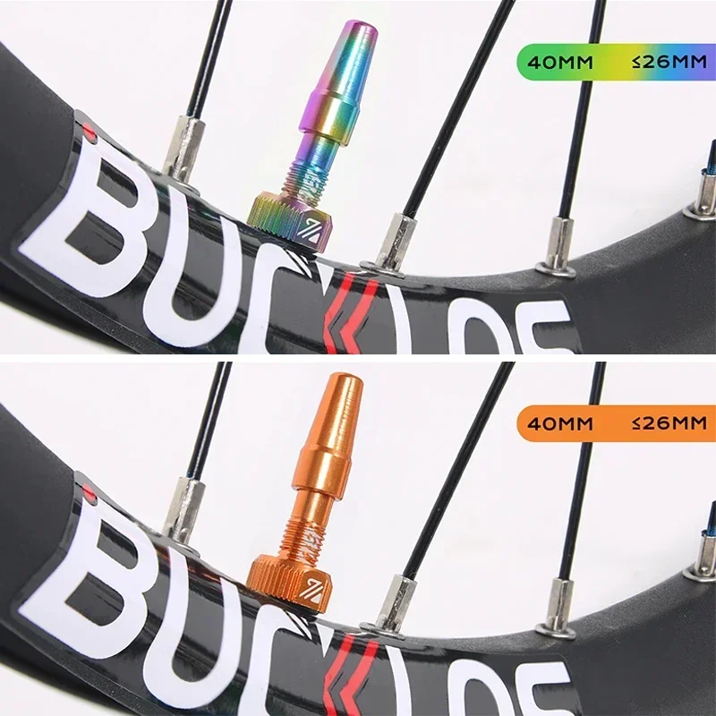 Road MTB Tubeless Tire Presta Valve 40/60mm F/V Air Valve Stem Core Removable Tubeless Bike CNC Aluminum 44 55mm bicycle tubeless valve bicycle valve bicycle air valve air tyre valve stem