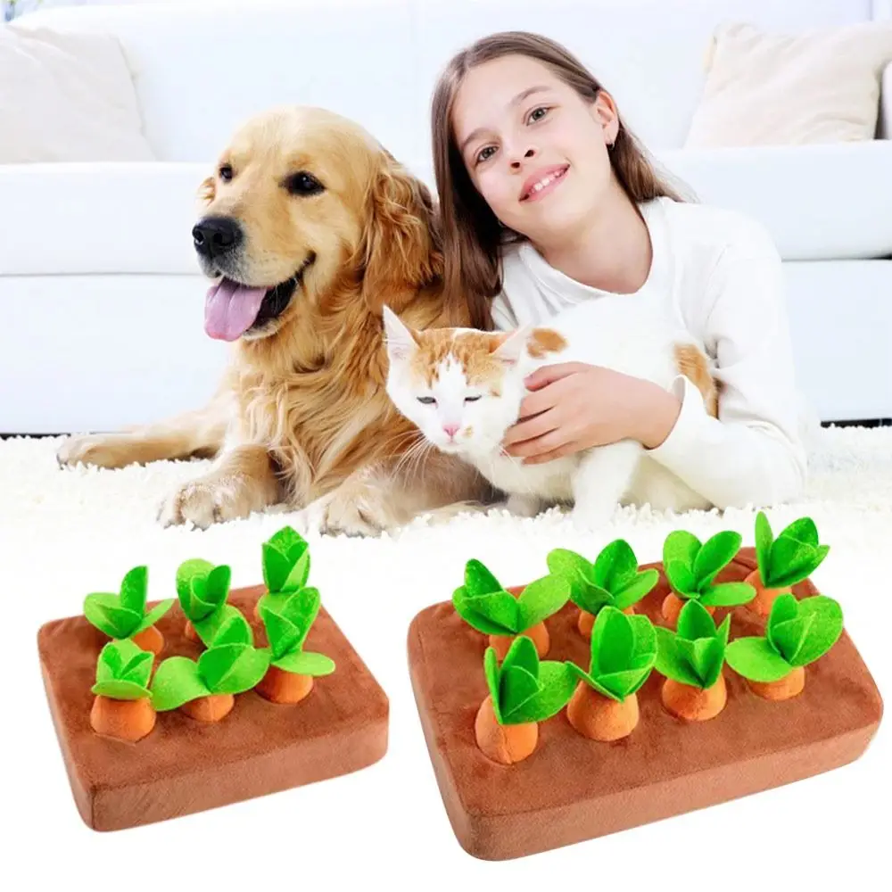 Radish Parent-child Interaction Toys Snuffle Mat Pull Up Carrots Child Educational Toys Pet Dog Chew Toy Plush Carrot Toys