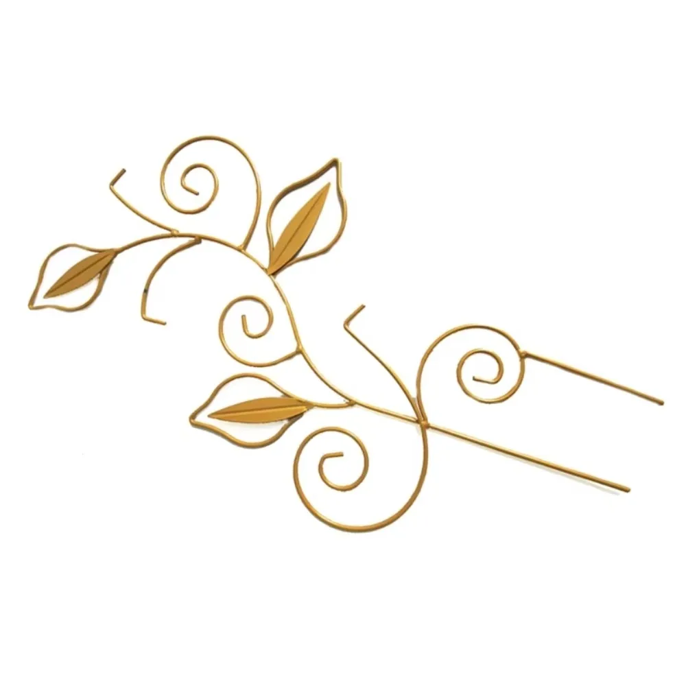 New Metal Climbing Vine Trellis Leaf Shape Stackable Iron Plant Support Fixed Rod Climbing Plant Rack Care