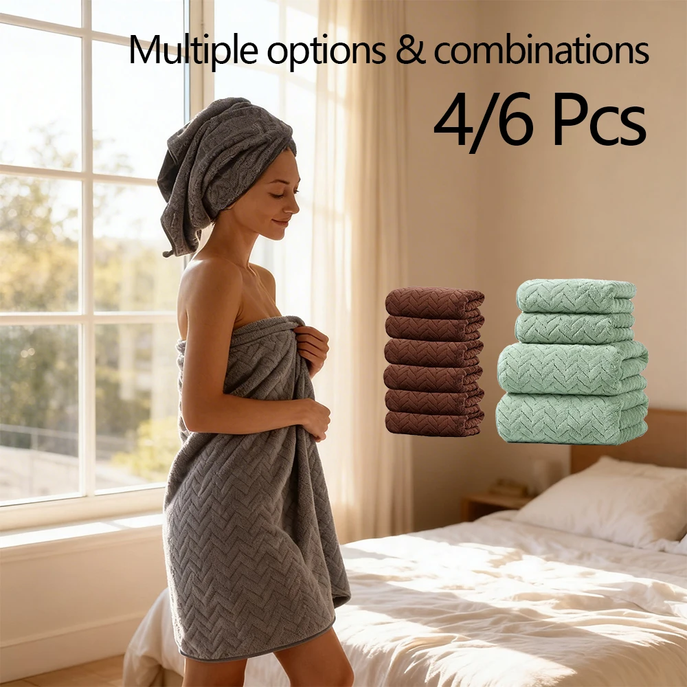 Weiche Saugfähige Handtuchsets Für Badezimmer Dusche Hotel_voghion.com
