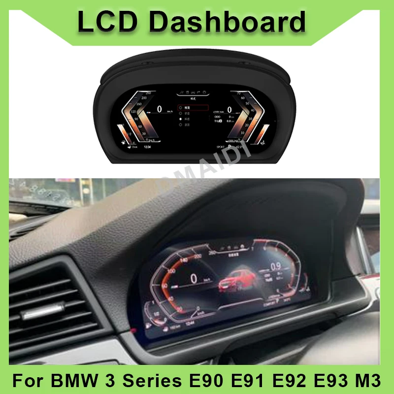 LCD Digital Dashboard For BMW 3 Series E90 E91 E92 E93 2005-2012 Car Virtual Cockpit Panel Instrument Cluster Speedometer Gauge