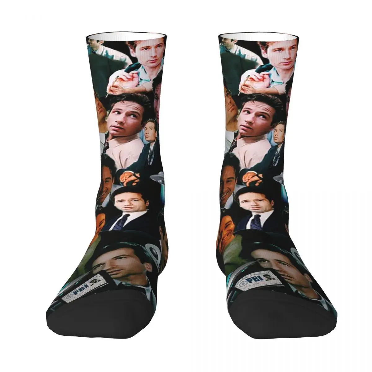 

Mulder Collage Socks Harajuku Sweat Absorbing Stockings All Season Long Socks Accessories for Unisex Gifts