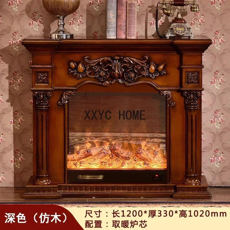 

European and American style solid wood electronic antique cabinet with carved Roman columns 1/1.2/1.5 M