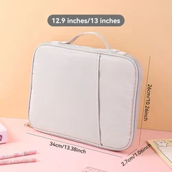Premium Tablet Sleeve Bag - Stylish Protective Cover (White Large)