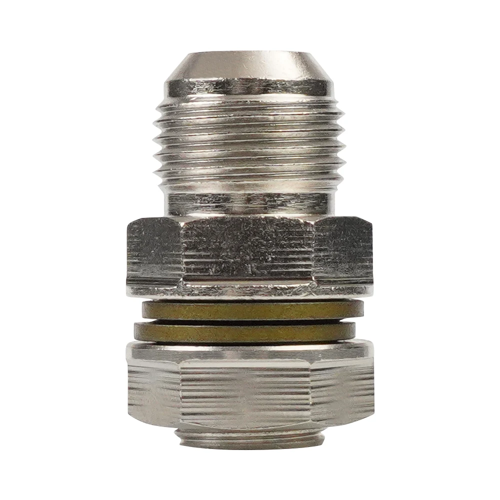 thumbnail interactive-video image 1 of Turbo Oil Pan Drain Plug Adapter - 10AN To M18x1.5 Bung Fitting, No Weld Needed, Includes Nuts & Washers 1 of 10