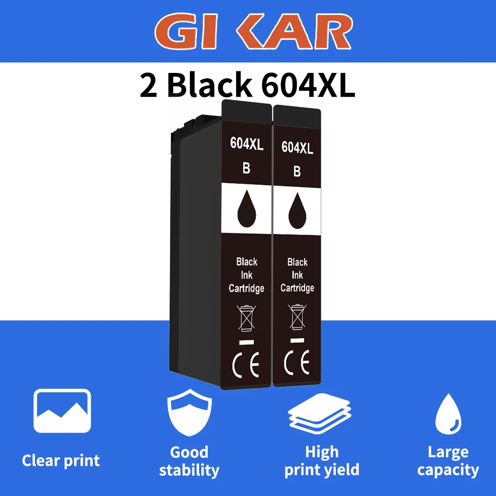 Cartuccia D'Inchiostro Gikar Epson 604 Per Epson Expression Home Xp-2200 2205 3200 3205 4200 4205 Wf-2910D 2930Dwf 2935Dwf 2950Dwf