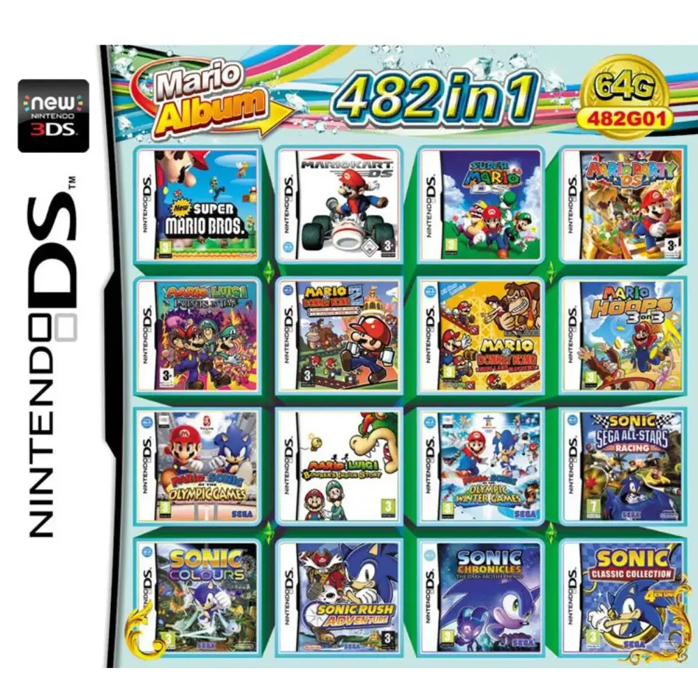 NDS Game Combo Card DS USA/EU Game Multi-in-One V2 New Edition NDS Game Card