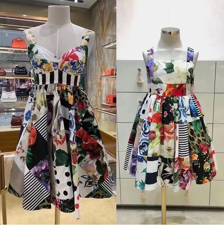 Italian Luxury Brand Printed Natural 100% Cotton Poplin Fabric DIY Fashion Shirt Children's Clothing Fabrics Cloth for Dress