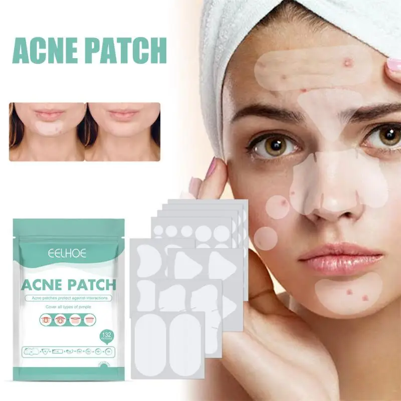 

132pcs Face Acne Pimple Spot Scar Care Treatment Stickers Facial Skin Care Blackhead Removal Freckle Patches Acne Mask Beauty