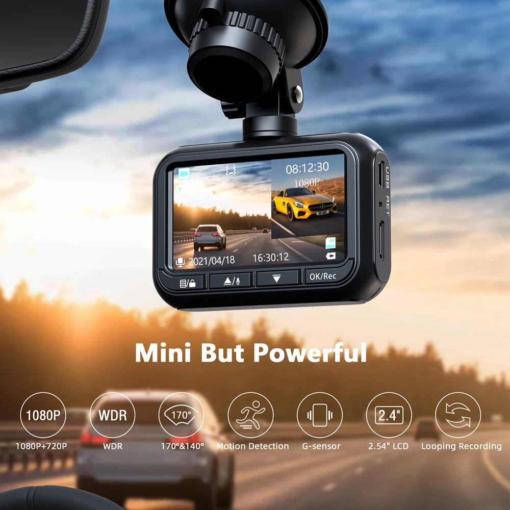 TOGUARD  DVR  ä  ķ, 1080P   720P ĸ ī޶, 64GB SD ī  ȭ, 170   G 