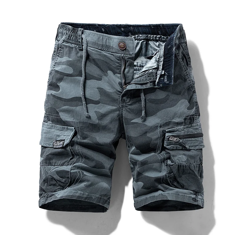New Summer Men Cotton Cargo Camouflage Shorts Men Clothing Casual Breeche Bermuda Beach Jogger Shorts Male Hot Dropshipping 4