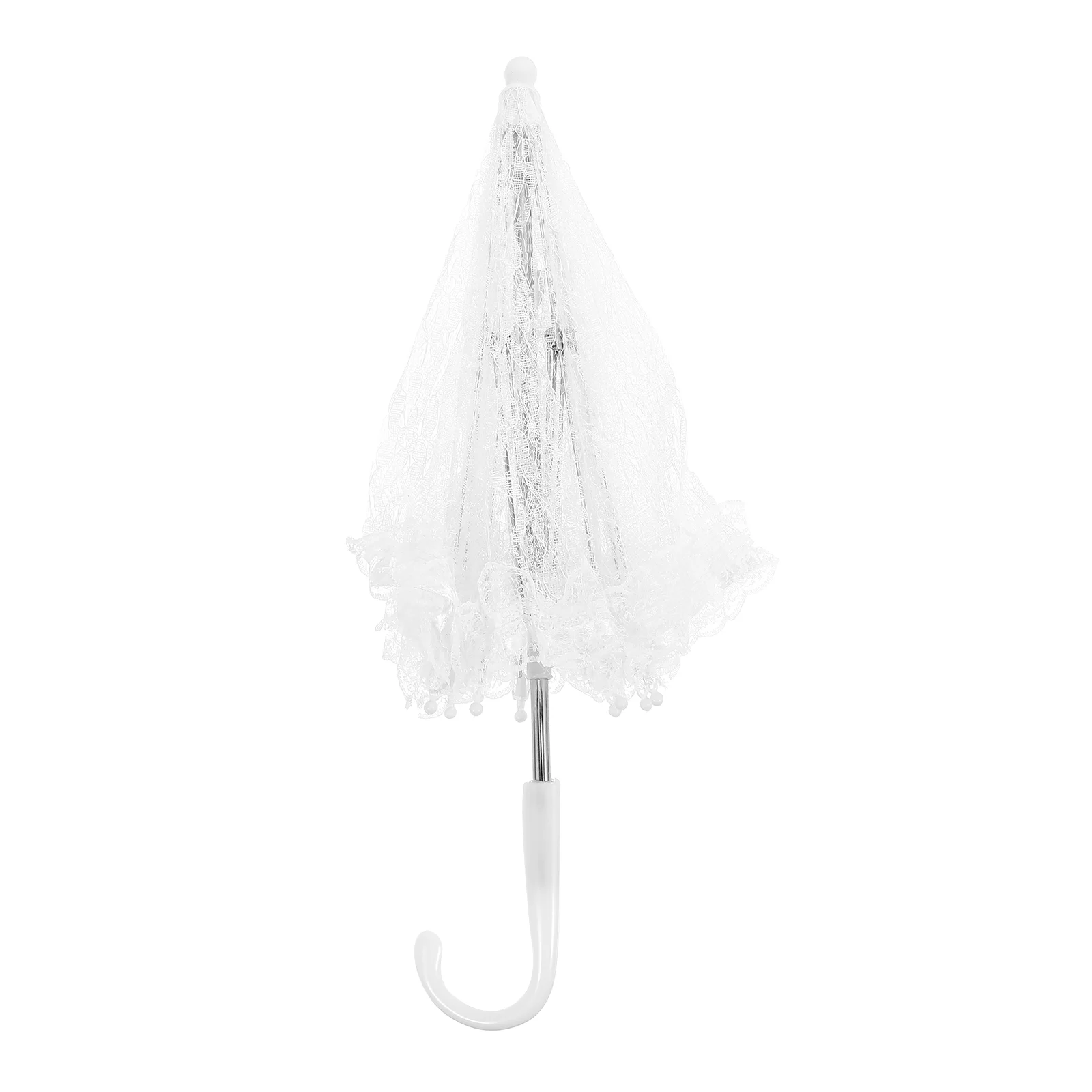 

White Lace Umbrella Children Parasol Photo Prop Photography Decor for Kids Clothing Performance