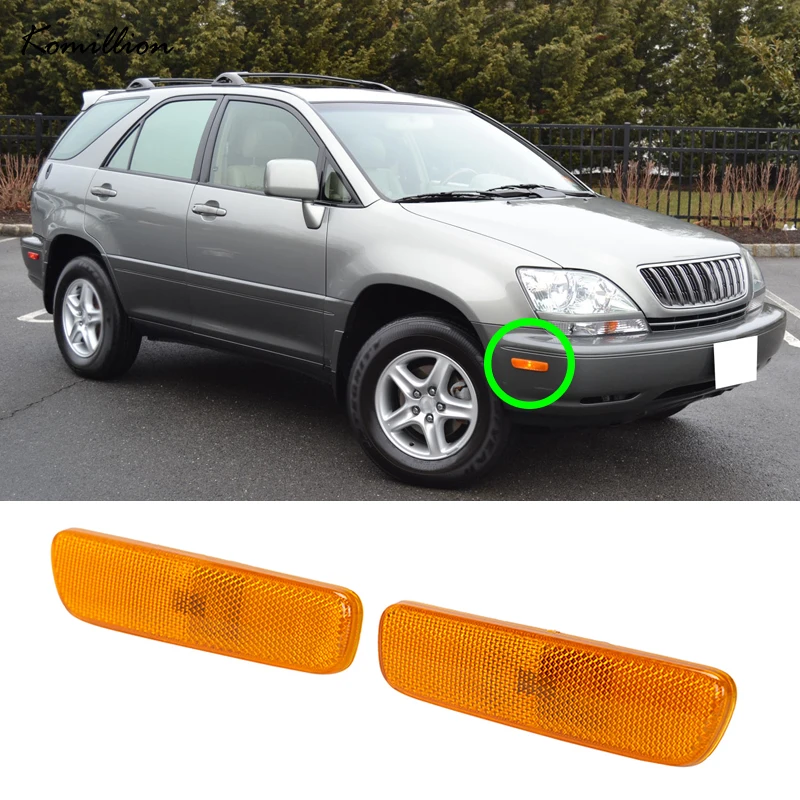 Car Front Rear Side Marker Light Yellow 12V Turn Signal Corner Lamp for