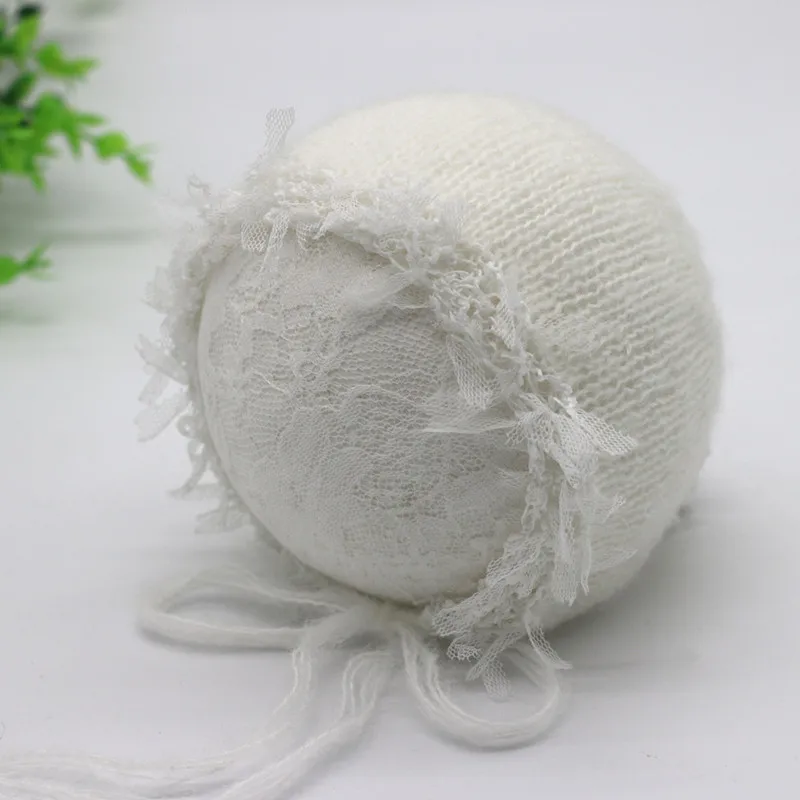 New style newborn photo hat feather edge mohair photo studio baby photo modeling handmade hat 6