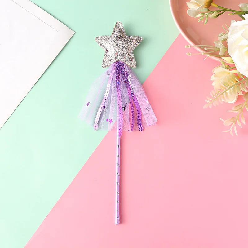 Fairy Wand Cute Fairy Wand Dreamlike Fairy Stick Five Pointed Star Wand Kids Magics Stick Girl Birthday Party Gift Princess Cosplay