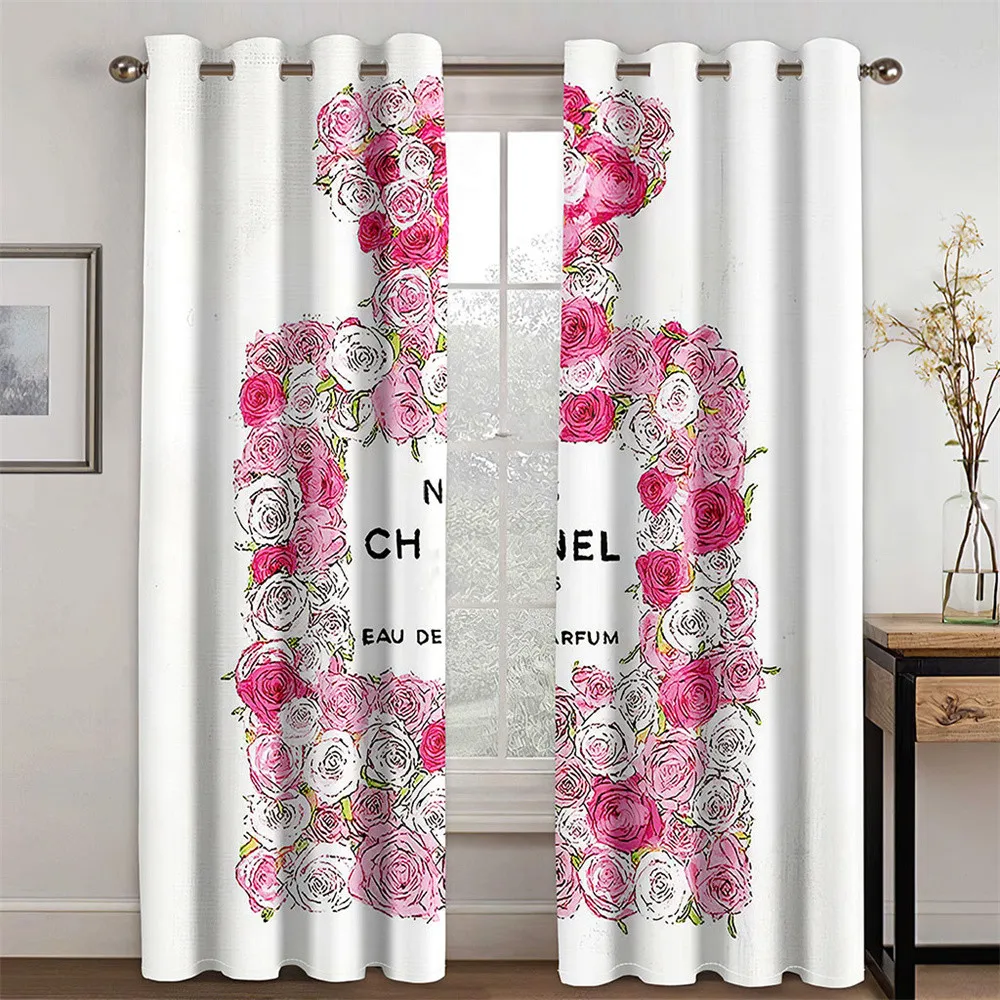 Nordic Cosmetic Flowers Art Fashion Girl Perfume Bottle Printed Shower  Curtain with Hook Non Slip Bathroom Set Decor Waterproof - AliExpress