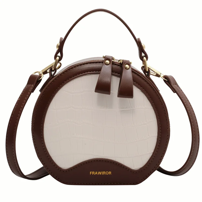 Women's bagNew 2024High quality stone patterned portable small round bagFashionable shoulder crossbody bag