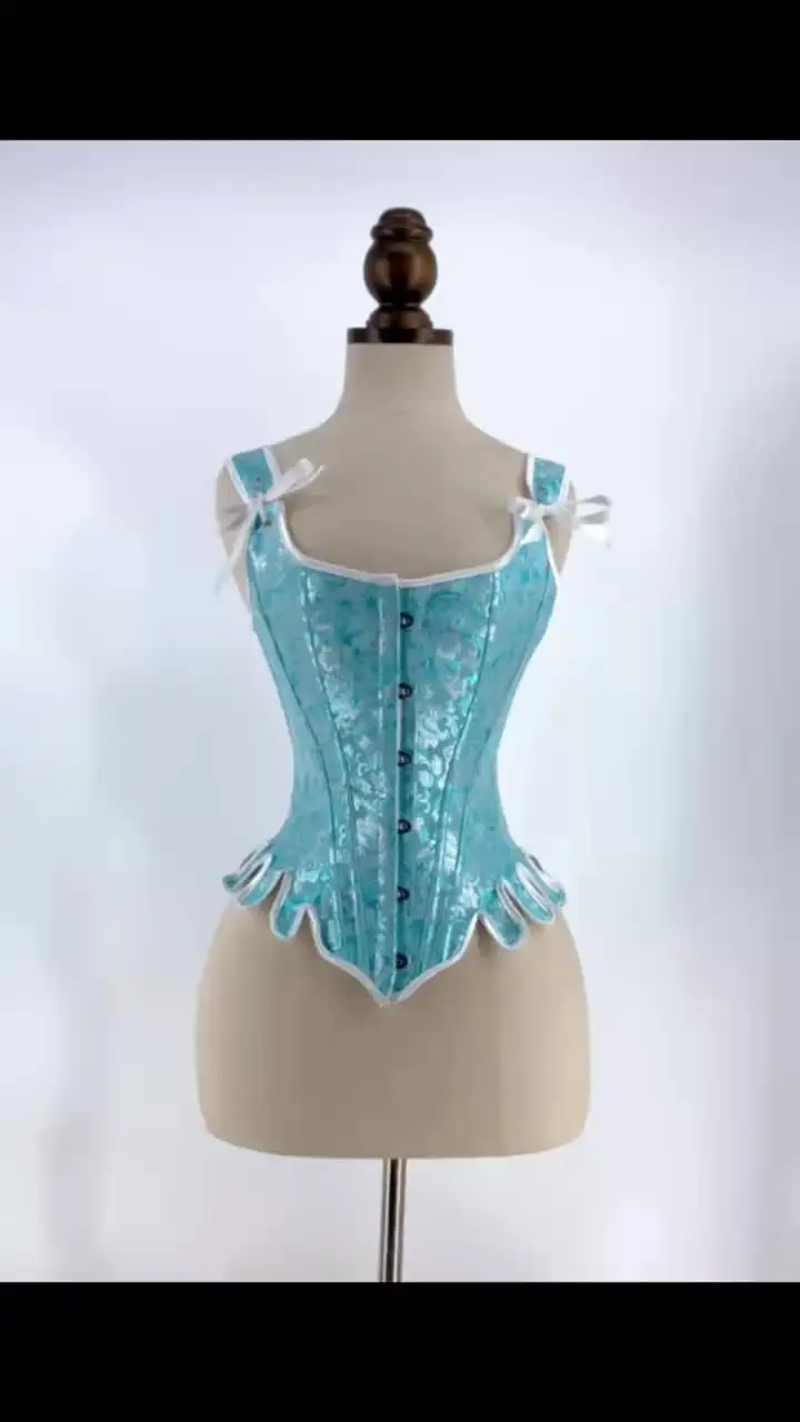 Corset Top Plus Size Women Bustier Overbust Sexy Lace Up Floral Lingerie Vintage Gothic Victorian Fashion Black Red DropShipping