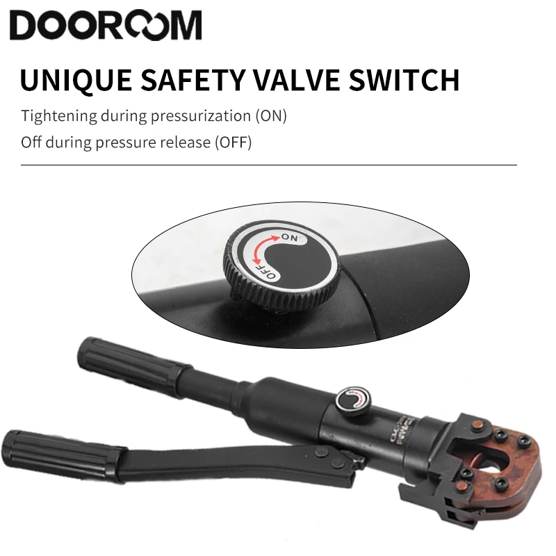 DOOROOM Manual Portable Hydraulic Cable Cutter CPC-20A Below Φ20mm Cable Wire Rope Scissors Metal Hydraulic Wire Cutting Tool 4