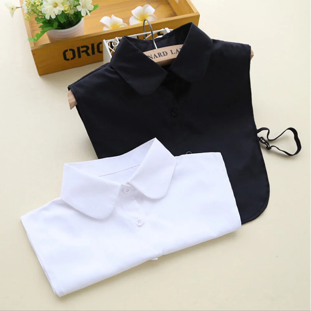 Solid Shirt Lace False Collar White & Black Blouse Vintage Detachable Collars Women Clothes Accessories Fashion fake collar,detachable collar shawl