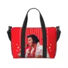 Custom Elvis And Rock King Tote Bag Women Large Capacity American Singer Actor Gym Beach Shoulder Travel Bag 1