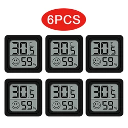 4pcs Mini Digital Indoor/Outdoor Temperature and Humidity Monitor with LCD Display (6PCS Type 3)