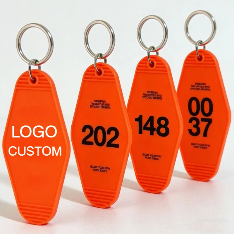 100pcs UV 인쇄 로고 열쇠 고리 태그 DIY 펜던트 열쇠 고리 호텔 모텔 선..
