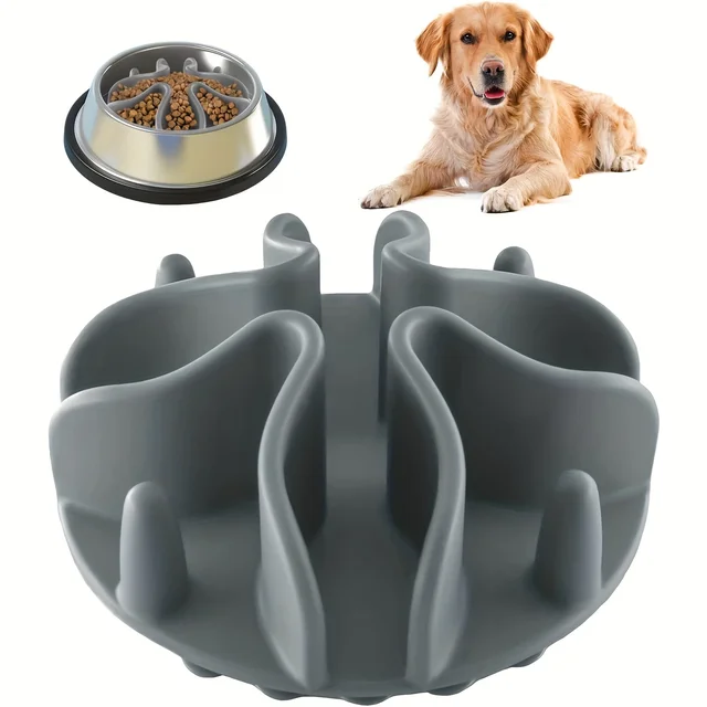 1Pc Soft Silicone Slow Feeder Puzzle Dog Bowl Insert-Stimulates Mind & Promotes Healthy Digestion Suitable for all sizes 1Pc Soft Silicone Slow Feeder Puzzle Dog Bowl Insert-Stimulates Mind & Promotes Healthy Digestion Suitable for all sizes