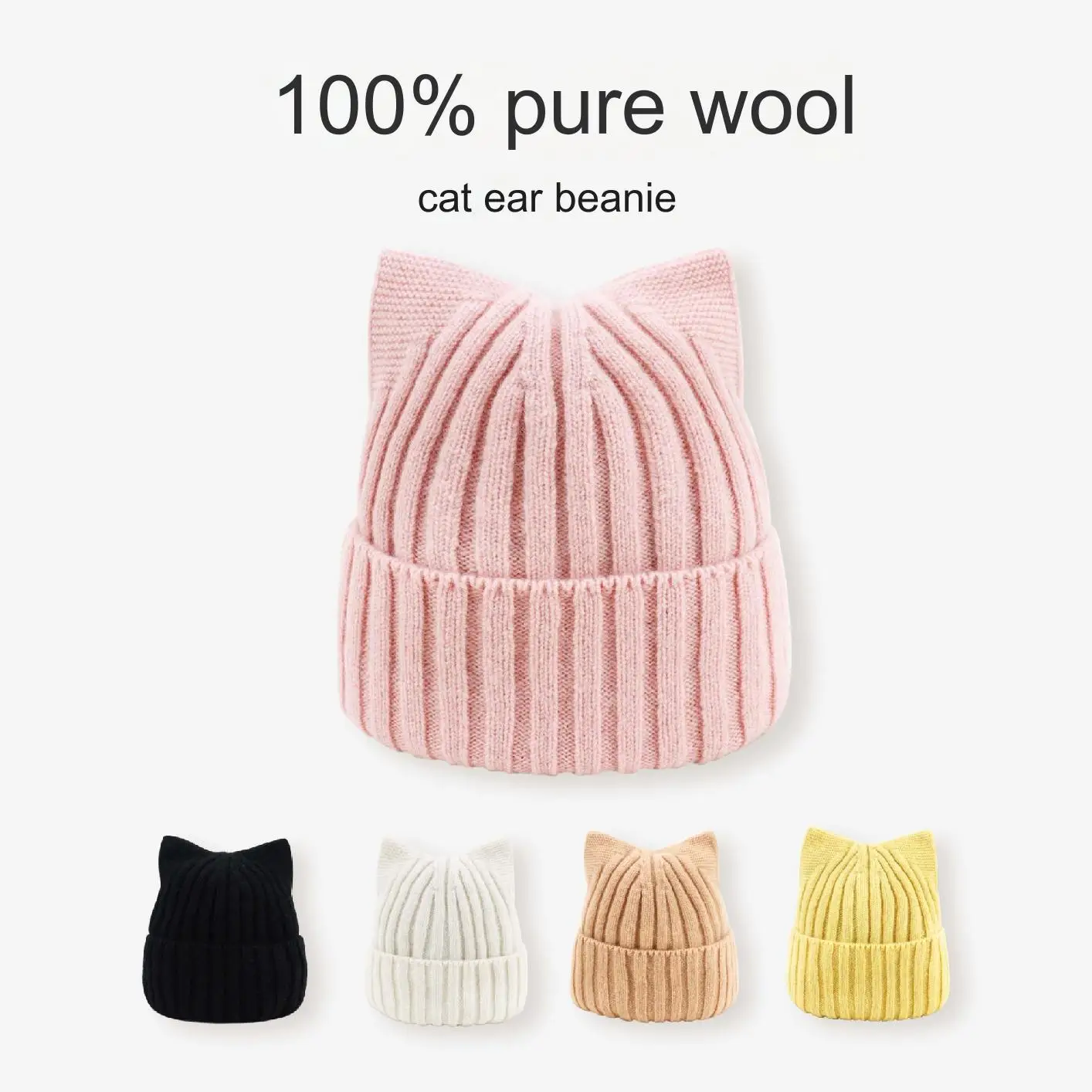 

Wool Cat Ear Beanie Winter Women Cute Premium Keep Warm Casual Windproof Fashion Kawaii Y2k Woolen Hat Free Shipping 2024 New