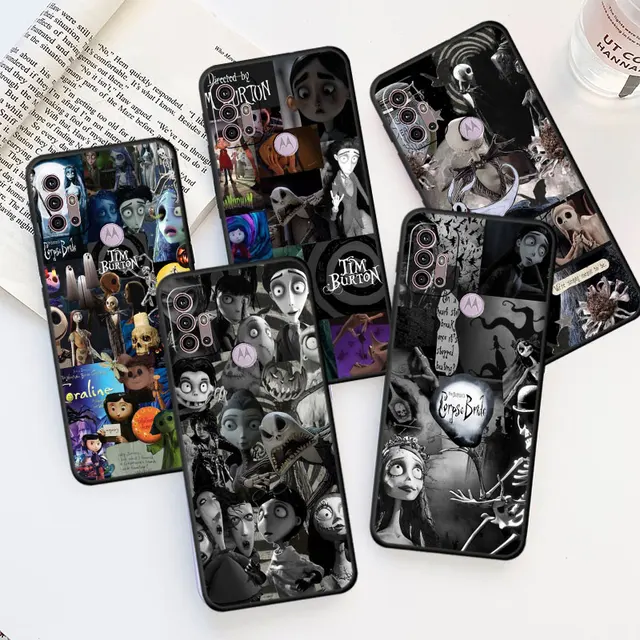 TimBurtons CorpseBride Emily Case for Motorola Moto Edge 30 Ultra 20 G51 G22 G8 Power Lite G60 G9 Plus G31 G60s G30 Black Fundas