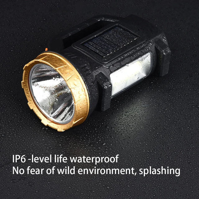 Solar Flashlight Outdoor Waterproof Torch