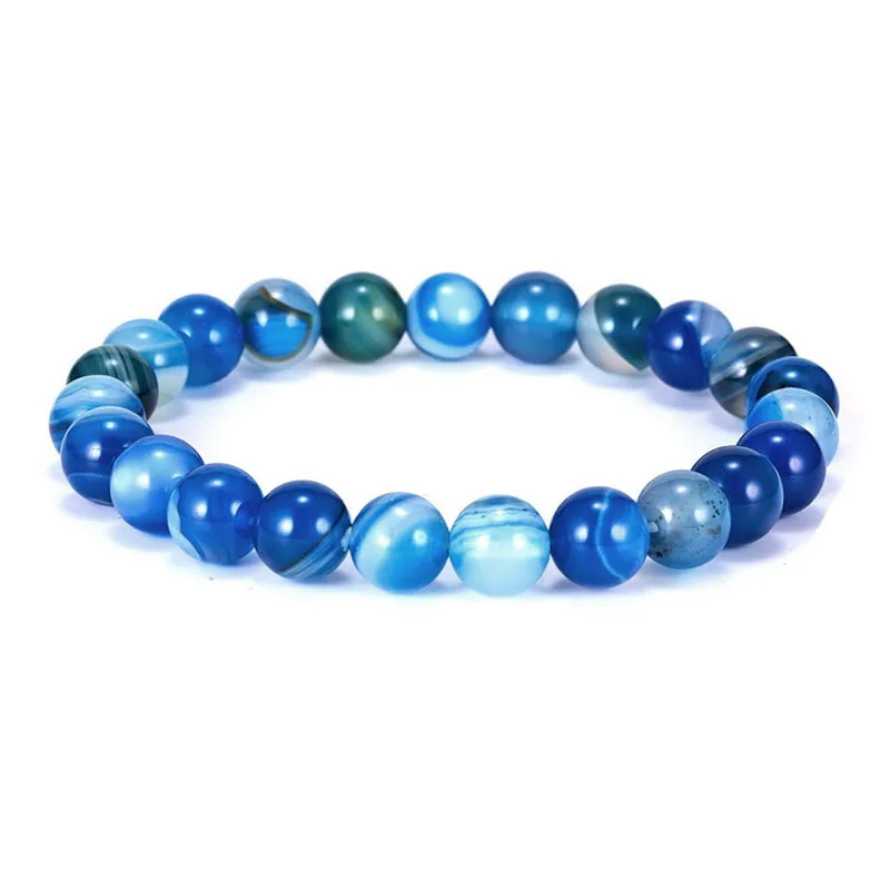 Set 4 Bracciali Uomo In Pietre Naturali | Occhio Di Tigre E Lavica 8MM Regolabili