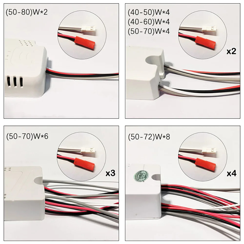 Description Picture 4 of item240mA Constant Current LED Driver AC220V Lighting Transformer 50-80W*2 40-60W*4 50-70W*6 50-72W*8 Power Supply For Ceiling Light