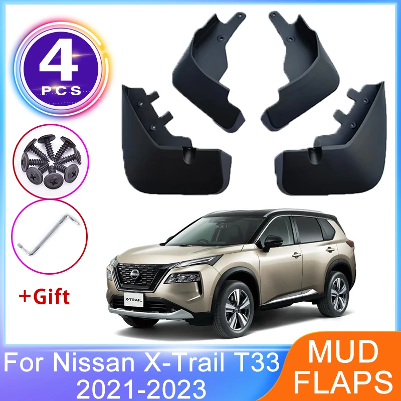 4xFrontRearMudguardsForNissanXTrailXTrailRogueT3320212023