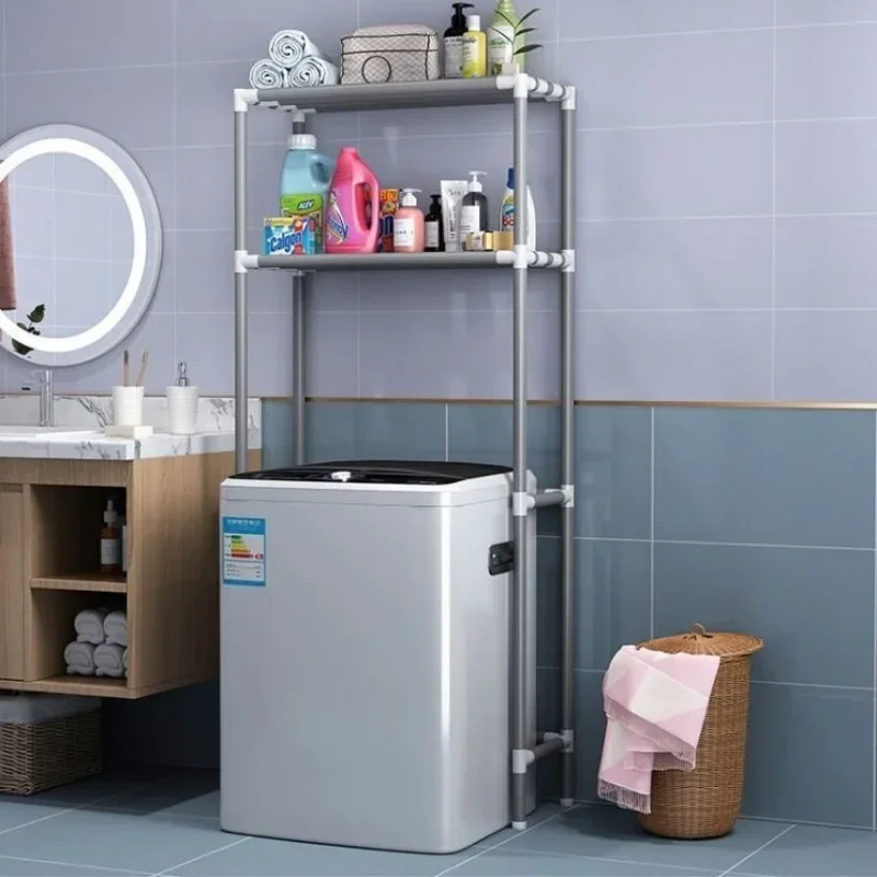 Bathroom Toilet Storage Rack Floor to Floor Toilet Rack Washroom Punching Free Washing Machine Basin Storage Rack 5